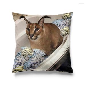 Pillow 18'' X Big Floppa Cash Throw Covers Cases Pillowcases For Sofa Bedroom Living Room Home Decor 45cm