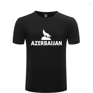 Camisetas masculinas Azerbaijão Baku Men camisa de verão moda de impressão engraçada de impressão casual masculino