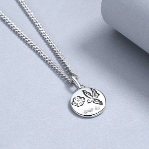 60% OFF 2023 New Luxury High Quality Fashion Jewelry for double flower bird love fearless Necklace double-sided pattern male and female lovers Round Jewelry