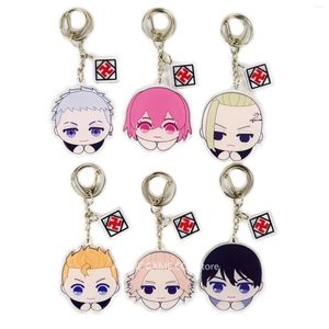 Keychains Anime Tokyo Revengers Key Chain Draken Mikey Rings Two-Sided Keychain Acrylic Pendant Keyring Decoration Gift