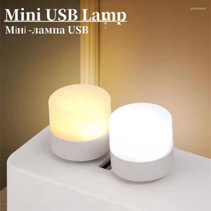 Light Bulb Mini LED Night Lights USB Plug Lamp Power Bank Charging Book Small Round Reading Eye Protection Lamps