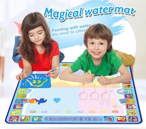 Coolplay 100 x 100 cm magische Wasser-Zeichenmatte, Kritzelmatten, 4 Zeichenstifte, 1 Stempel-Set, Malbrett, Lernspielzeug für Kinder