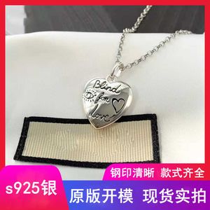 70% OFF 2023 New Luxury High Quality Fashion Jewelry for silver flower bird love necklace male and female lovers heart made of old sweater chain accessories