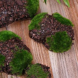 Decorative Flowers 6pcs Simulation Artificial Plant Shop Window Foam Moss Stone Mini Home Wedding El Fake Rock Landscape Garden Decor Office