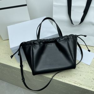 moda Celinn CABAS Borsa tote Shopping Designer da donna Triomphe Borsa a tracolla 10A pelle bovina liscia nera Borsa a tracolla Borsa a tracolla di grande capacità con coulisse Borse sotto le ascelle