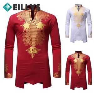 Men's Casual Shirts Brand Men Ethnic Style Africa Clothing Male African Dashiki Shirt Stand Collar Dress Chemise
