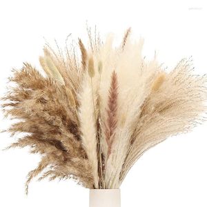 Dekorativa blommor BMDT-PAMPAS GRASS DECOR Tall fluffig torkad för blommor arrangemang Pampas växter bröllop kök vardagsrum