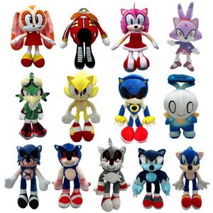 2023 Dolls de pelúcia 28cm Supersonic Plush Toy Sonic Mouse Sonic Hedgehog Styles Special Styles