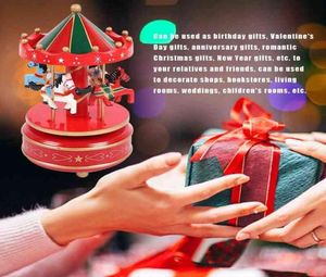 Merry Go Round Music Box Christmas Sky City Carousel Music Box for Lover Girl Dift Birthday Cakes Dekoracja Y2112298711980