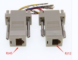 ホットセール良質卸売1000pcs/lot db9女性からRJ45/RJ12女性f/f RS232モジュラーアダプターコネクタコンバーターエクステンダー