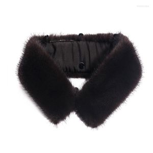 Scarves Men's Full-skin Mink Hair Collar Real Wool Nicotan Overcoat Cotton Fur