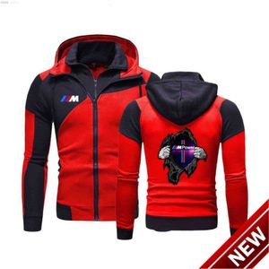 2023 Spring Autumn Men Bmw Sport Jackets Cotton Zipper Sweatshirts Hoody Fleece Hoodies m Power Best-selling Male Coat