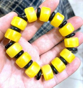 Strand Chinese Exquisite Blood Amber Beeswax Handgjorda Abacus Beads Armband 7.5 Certifikat