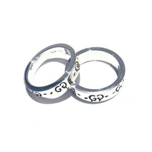 Coleção de moda 2023 Novas jóias de moda de alta qualidade para o anel de par de prata tailandês de hip hop punk para homens e mulheres