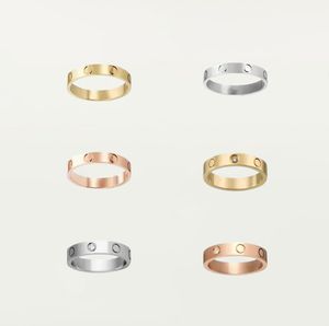 High quality Designer Love Screw Ring Men's and women's ring classic luxury titanium steel alloy material never fade non allergic - 4/5/6mm