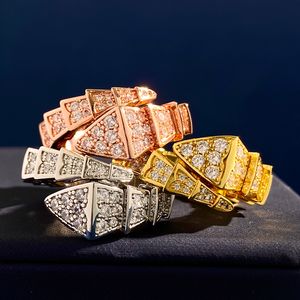 BUIGARI スネークテールスケールデザイナーリング女性のためのゴールドメッキ 18 K サイズ 6 7 8 最高カウンター品質ファッションクラシックスタイルジュエリー絶妙なギフト 006