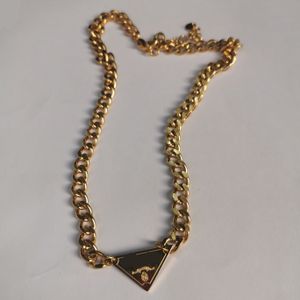 pendant necklace luxury Chain Fashion Jewelry Black White P Triangle Pendant Design Party Silver Hip Hop Punk Men Necklaces Names Statement Jewellery