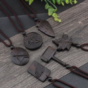 Pendant Necklaces Hammer Exotic Designs Ethnic Nepal Copper Sandalwood Pendants Jewelry Buddha Vintage Necklace Bodhi Seed Women