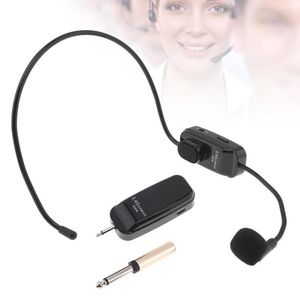 Mikrofoner UHF trådlöst headset Mikrofon 2 i 1 handhållen bärbar mic röstväxlare med 3,5 mm/6,5 mm plugmottagare för AUX/mic