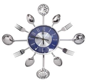 Väggklockor dekorativ klockmetallsked gaffel köksbordsartikel kreativ design hem dekoration8471414