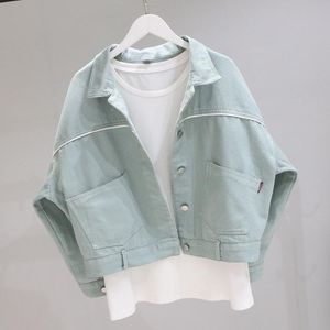 Jackets femininos Moda 2023 Jaqueta jeans coreana Jean Short Casual for Women Batwing Sleeve Jaqueta Feminina PPH291