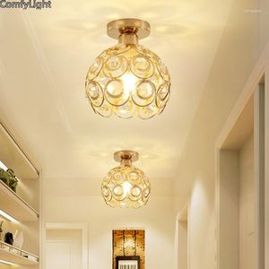 Ceiling Lights Led Kitchen For Living Room Roof Lampa Lamp Crystal Hallway Light Fixtures Round