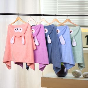 DHgate>Home & Garden>Home Textiles>Towel>Children Towel Cape Coral Velvet Cartoon Robe Children's Vath Hooded Bath Towel Plus-Size Baby Poncho Hold Mother Babys Towels