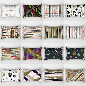Pillow Colorful Comfortable Rectangular Case Household Cover Polyester Home Sofa Decorative Pillowcase 30 50cm