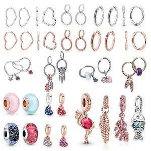 Серьги обруча Huggie Top Sale 925 Серебряное серебряное сердце