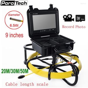 20/30/50M Pipe Inspection Video Camera 6.5mm 9 Inch LCD Drain Sewer Pipeline Industrial Endoscope System