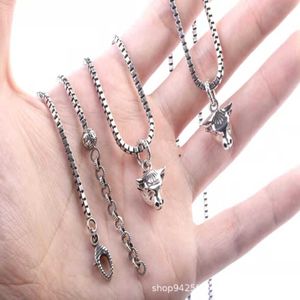 70% OFF 2023 New Luxury High Quality Fashion Jewelry for New Silver Three-dimensional Old Cowhead Couple Necklace