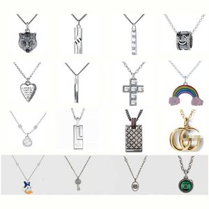 Halskette aus Sterlingsilber für männliche und weibliche Paare, großes Skelett, Blume und Vogel, Schlüsselkopf, luxuriöse Verzierung