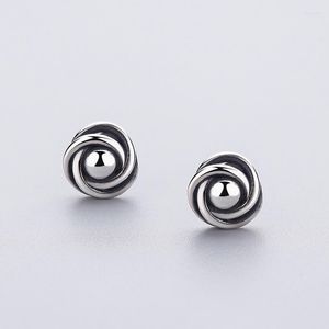 Ohrstecker Mode Retro-Stil 925 Sterling Silber für Frauen Damen schwarze Rose Blume S925 Ohrring Schmuck Zubehör