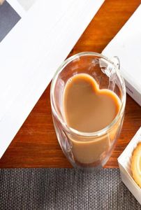 Mugs Pcs Heart Shape Espresso Latte Coffee Mug Heartshaped Double Wall Glass Scented Tea Tumbler Milk Cup Teacup Lovers PresentMu2693941