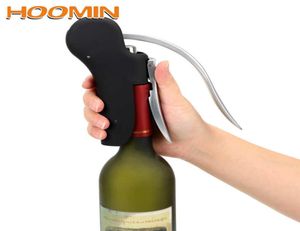 Hoomin Cork Drill Lifter Kit Wine Opener Bar Lever Corkscrew Wine Tool Set foil Cutter Bottolers Kitchen Accessories X08035727138