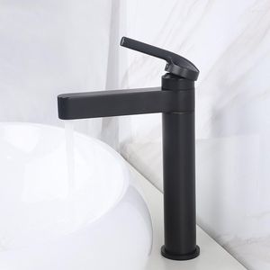 Bathroom Sink Faucets Innovative Fashion Black High Faucet Quality Brass Cold Basin Mixer Top Bath Tap