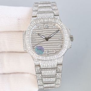 Diamond Women İzle Otomatik Mekanik Saatler Business Lady Wristwatch Paslanmaz Çelik Kayış Safir Su Geçirmez 35.2mm Montre De Luxe
