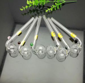 Smoking Pipes Printed Long Bend Pot Glass Bongs Glass