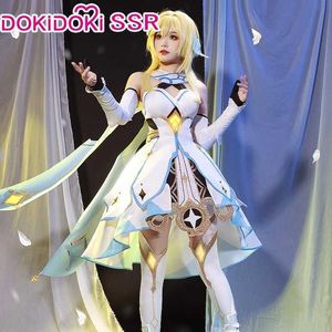 アニメコスチューム前販売旅行者ルミンコスプレゲームGenshin Impact Cosplay Come Dokidokissr Genshin Impact TravelerLumine Christmas Z0301