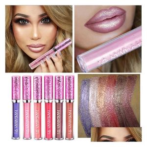 Lip Gloss New Wholesale Handaiyan Diamond Shining Ryukin Pearlyluster Batons com duradouros 6 Cores Shimmer Cosmetics Stick Drop D DHnop