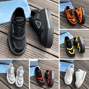 Designer Shoes Ro Re-nylon Casual Sneaker Platform Bright Leather Increasing Shoe Men Women Fashion Lace-up Sneakers with Box Eur 35-46