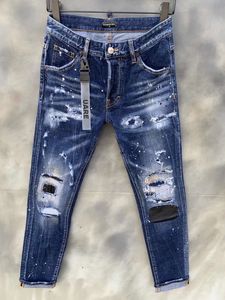 DSQ PHANTOM TURTLE Jeans Herr Lyxiga Designer Jeans Skinny Ripped Cool Guy Causal Hole Denim Modemärke Fit Jeans Herr Washed Byxor 61289