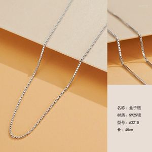 Bangle Shunqing Yinlou 925 Calha de prata Chain Clavicle Clavícula curta 2023 Luxo Luxo Avançado A10 45cm