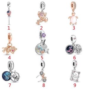 High Quality Sterling Silver Pandora Charm Pendant Beaded Star Delu Rabbit 30th Anniversary Castle Skull Hanging Piece Loose Beads Suitable for Female Bracelet