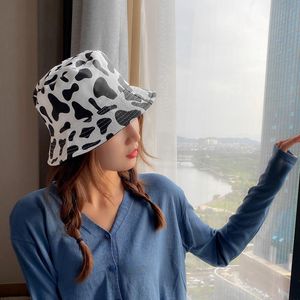 Breda brimhattar Japan Sydkorea dubbelsidig hink hatt söt flicka mode ko fiskare vår sommarutflykt sun fru gåva