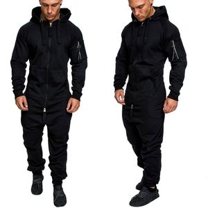 Men's Tracksuits Men's Hooded Jumpsuit Autumn Camouflage Long Sleeve Zipper Rompers Fashion Fitting Casual Sports Fitness Clothes with Pockets 230303