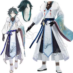 Anime Costume Game Genshin Impact Xiao Cosplay Ancient Come Come Antiquity Mundur Pargs Cosplay Anime Xiao Chinese Style Halloween