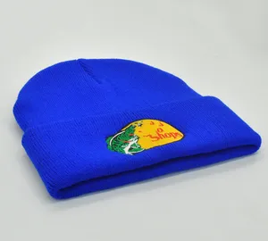 Cappello lavorato a maglia classico tinta unita Lettera Ricamo Nuovo berretto di lana Cappelli caldi Baita per il tempo libero all'aperto