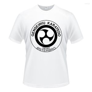 Męskie koszulki męskie gensei ryu karate druk moda T-shirt zabawna nowość męska koszula Summer High Quality Hipster fajna męska koszulka męska