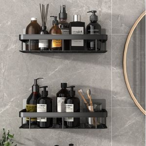 Bathroom Shelves Bathroom Shelves Nodrill Wall Mount Corner Shelf Shower Storage Rack Holder for WC Shampoo Organizer Bathroom Accessories 230303